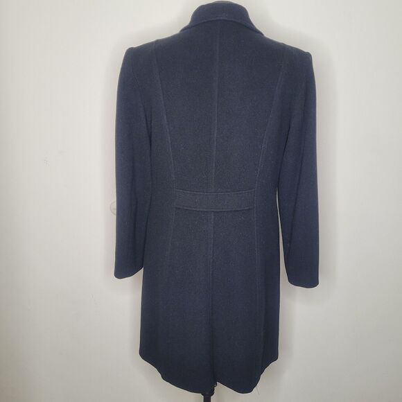 Vintage Jonathan Michael Black Wool Mid Length Coat Size 14 Made In The USA - Picture 2 of 6